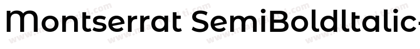Montserrat SemiBoldltalic字体转换